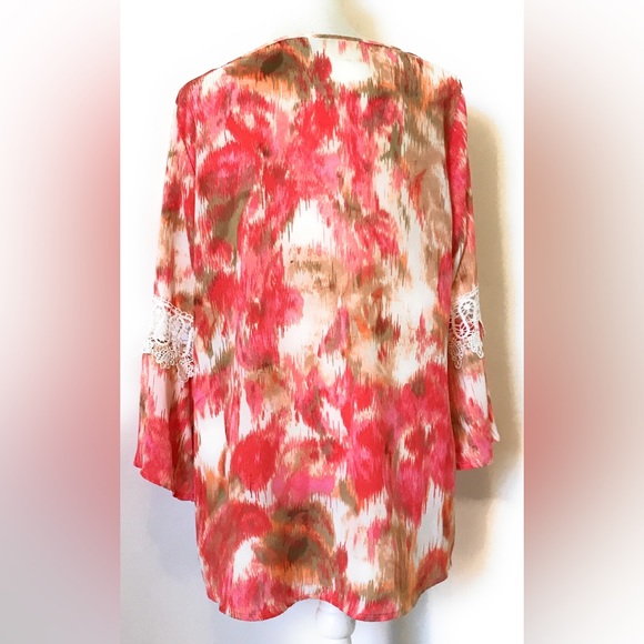 Zac & Rachel blouse/tunic, Sz large, multicolor, gently worn - Picture 5 of 5